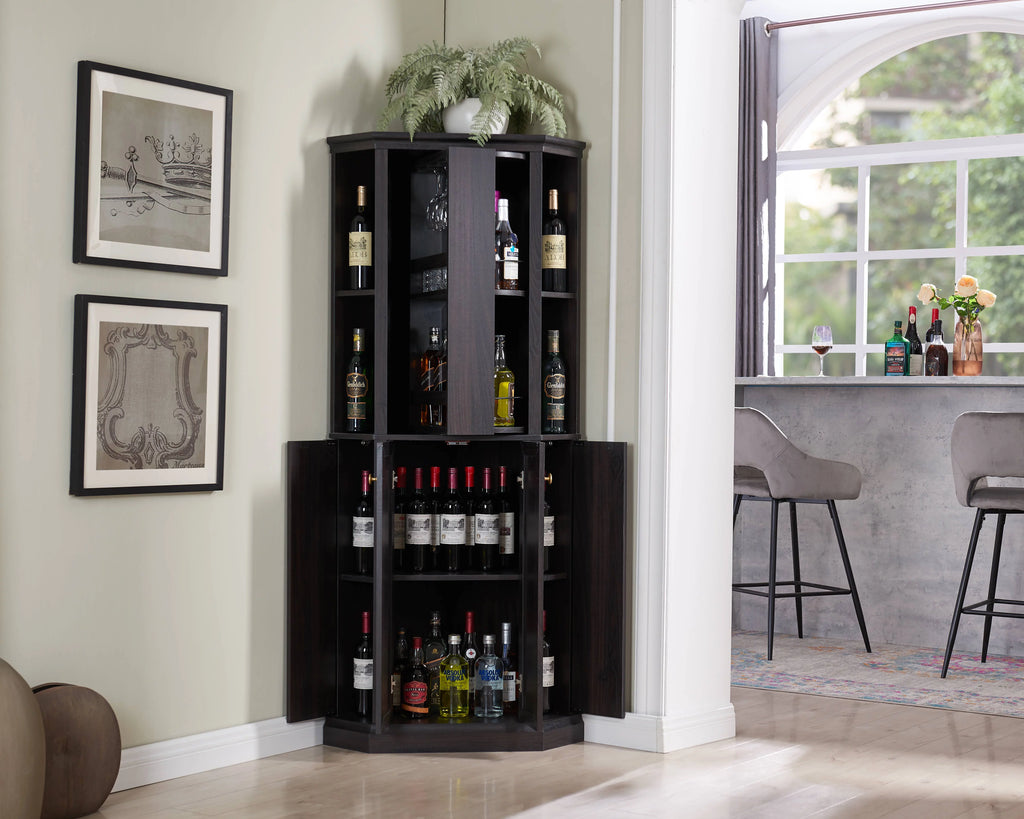 Black Corner Bar Cabinet N41892
