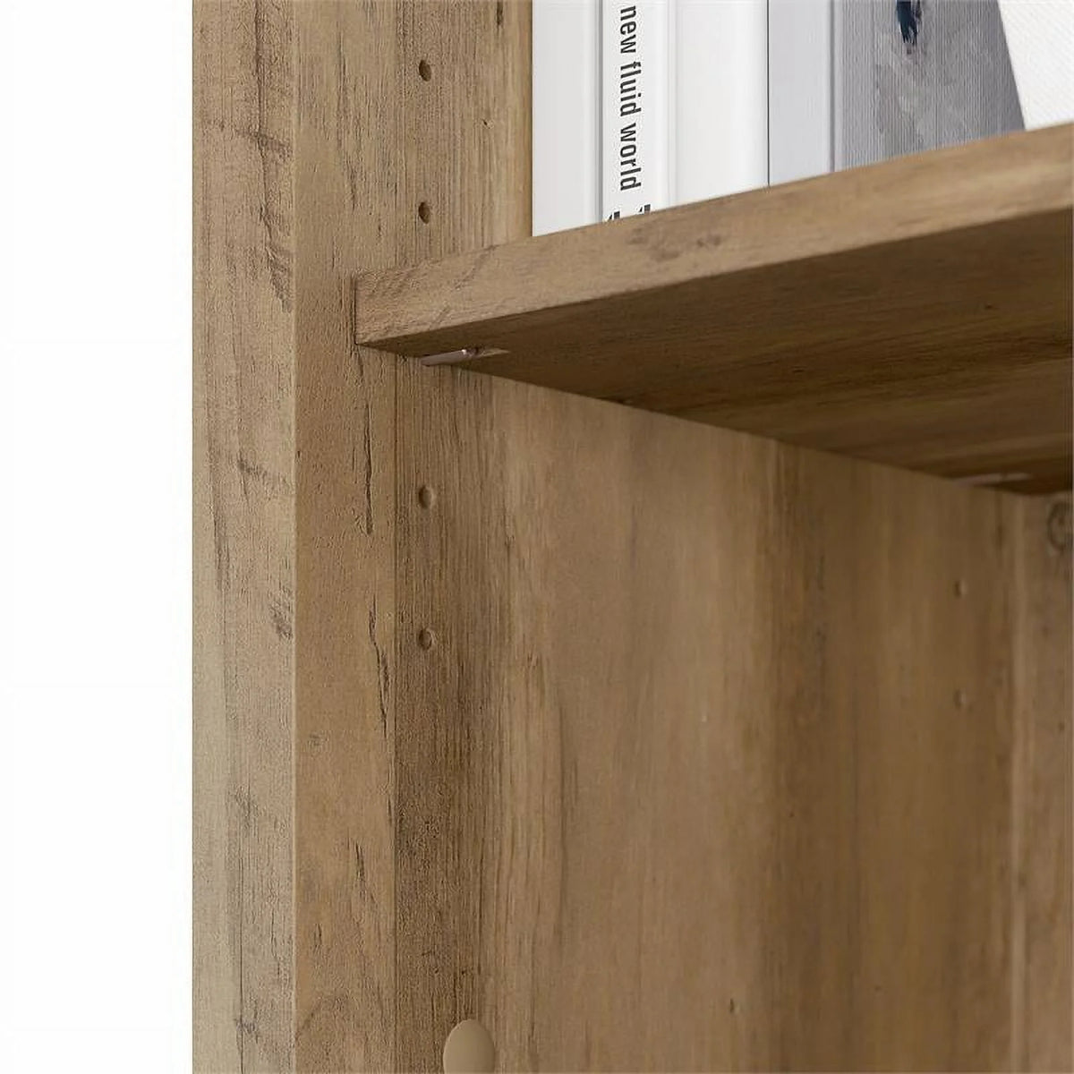 5 Shelf Reclaimed Pine Engineered Wood Bookcase Q509467