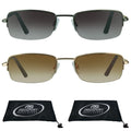 Gunmetal & Gold Square Reading Sunglass U62872