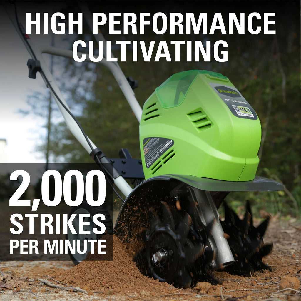 40V 10-inch Cordless Cultivator/Tiller with Battery and Charger S581