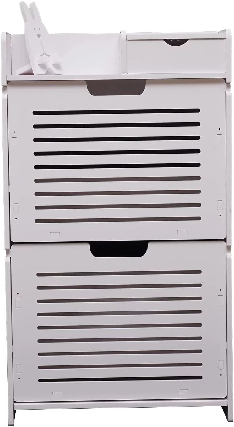 White Narrow Shoe Storage Cabinet P785964