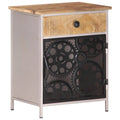 Bedside Cabinet Rough Mango Wood V908752