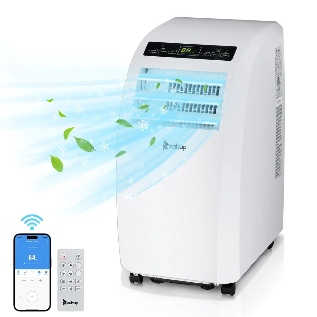 5100 BTU Portable Air Conditioner & Dehumidifier with Remote, White O60883