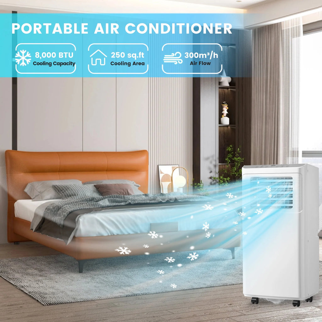8000 BTU Portable Air Conditioner 3-in-1 O60667