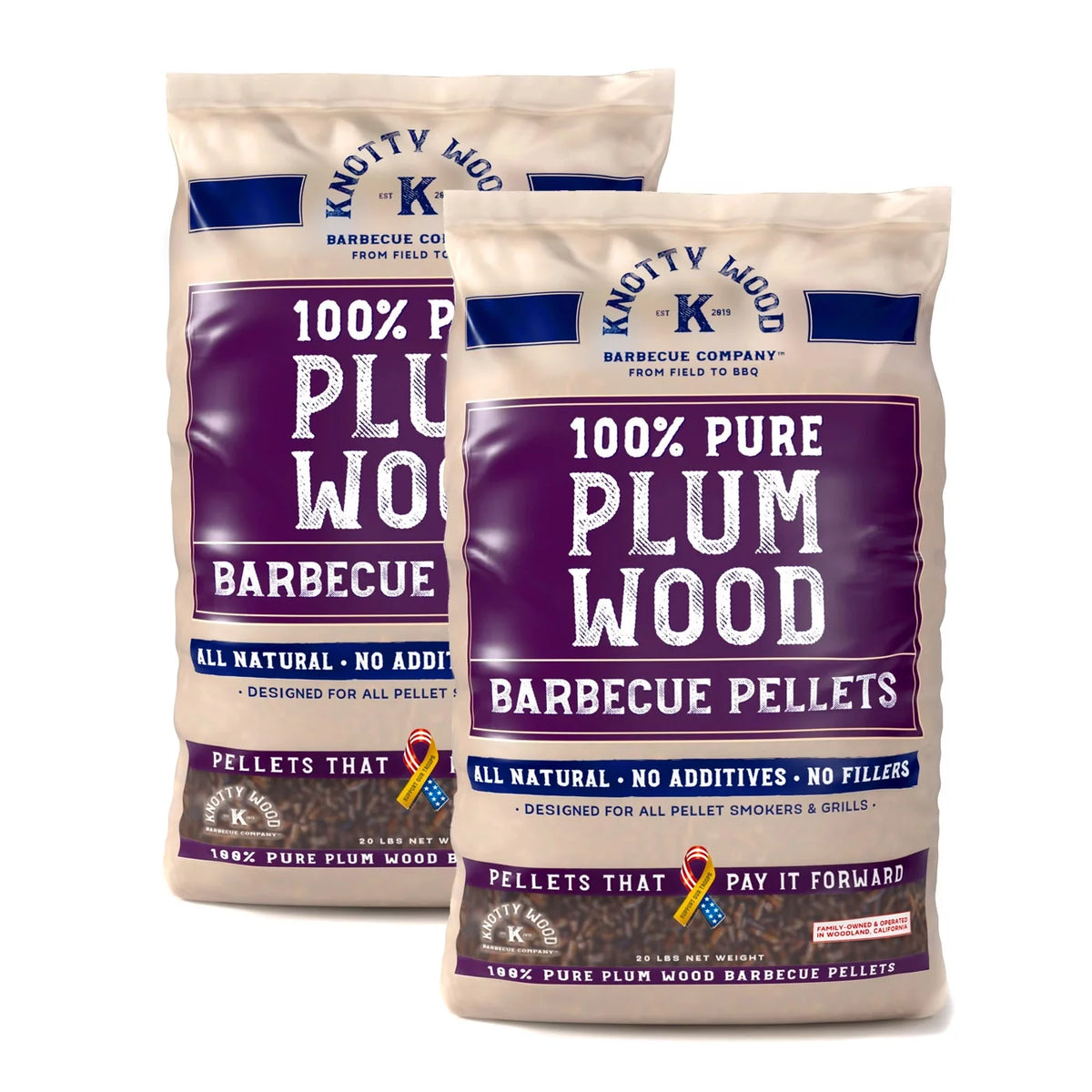 Plum Wood BBQ Cooking Pellets 40 lbs X3937