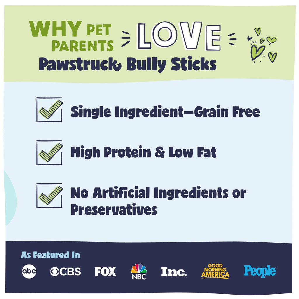 Natural 8-12" Beef Bully Sticks for Dogs 1 lb. Bag J871