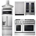 48 Dual Fuel Range, Range Hood, Refrigerator, Dishwasher, Microwave, Wine Cooler H4178