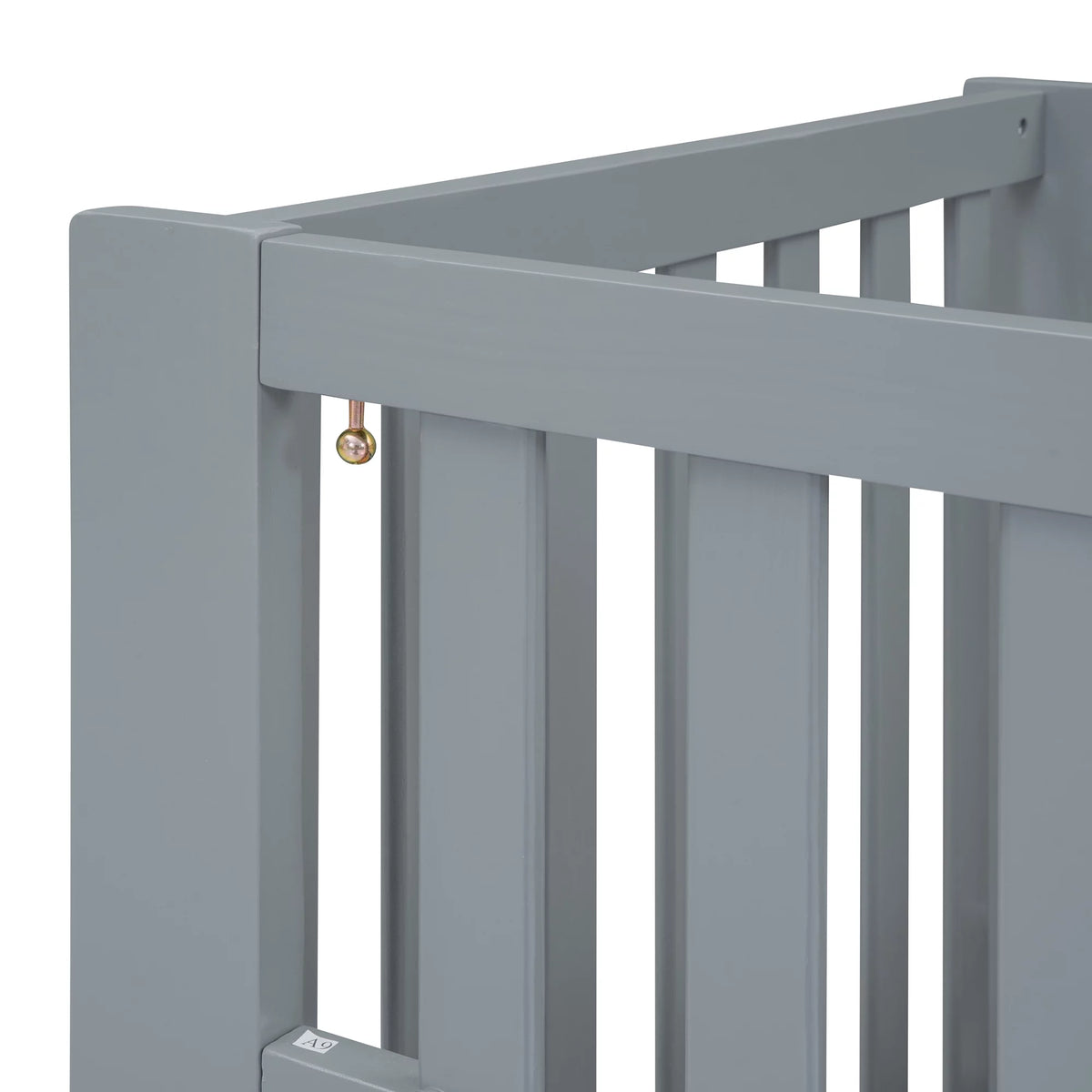 Convertible Crib with Drawer and 3 Adjustable Heights, Gray Q231
