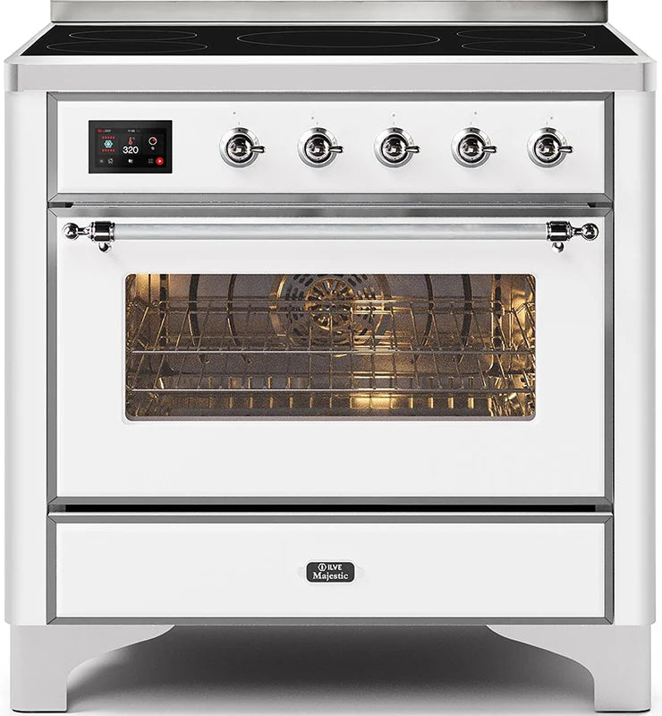 White Induction Range with Electric Oven V3427