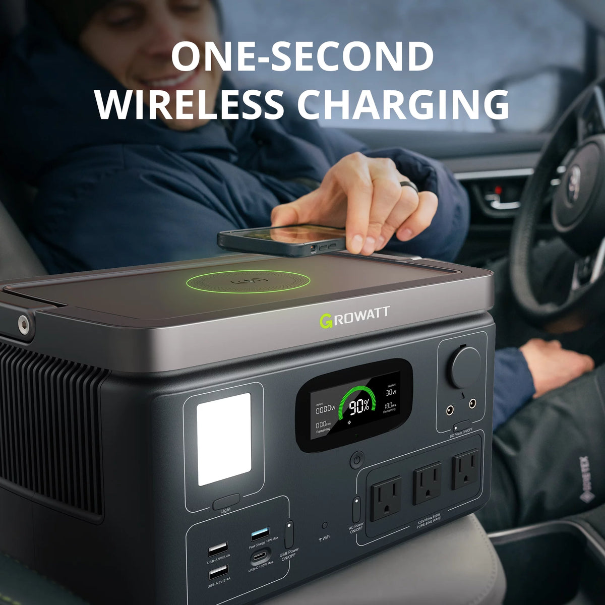 Portable Power Station 538Wh LiFePO4 600W AC Output X192