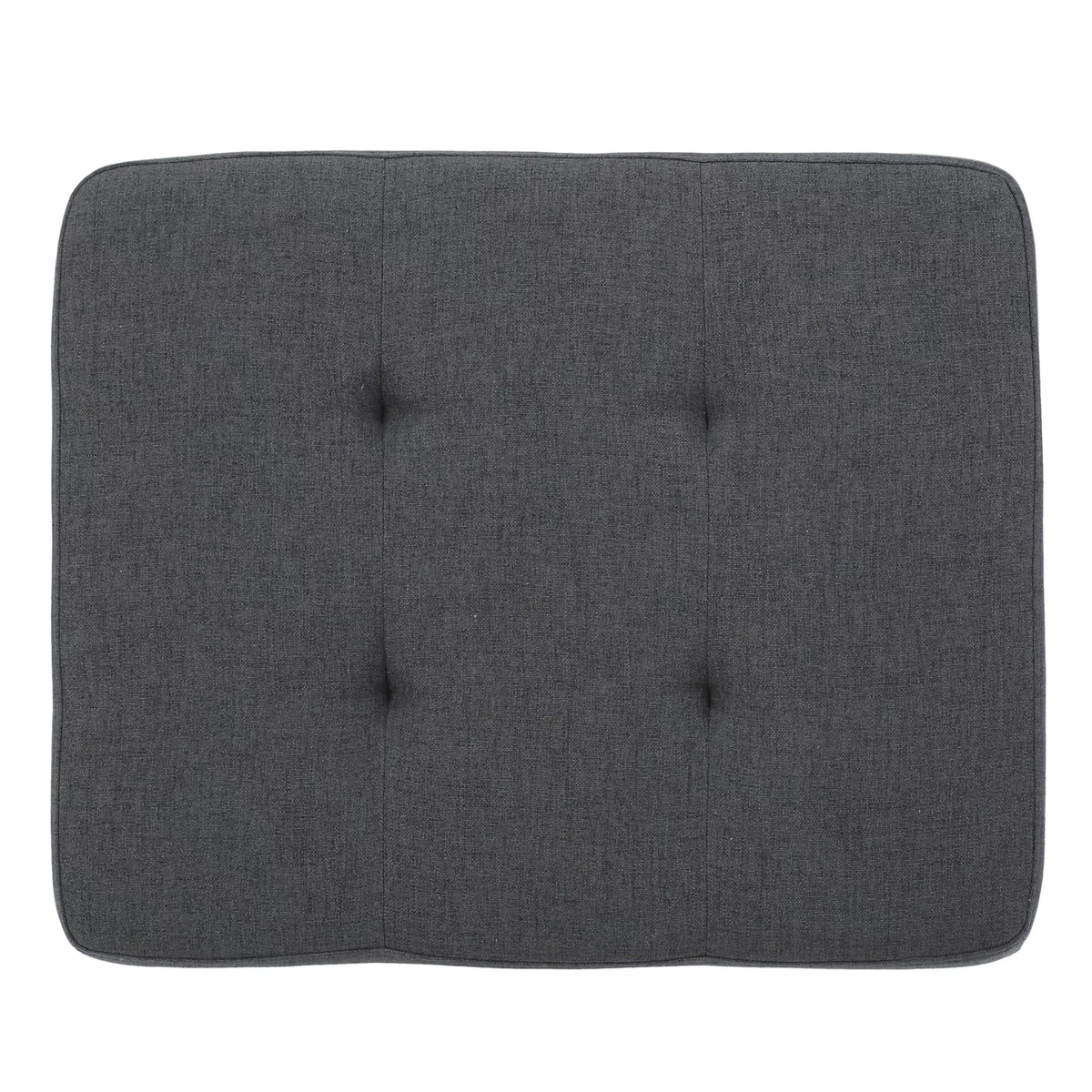 Dark Grey Tufted Fabric Ottoman Q791414