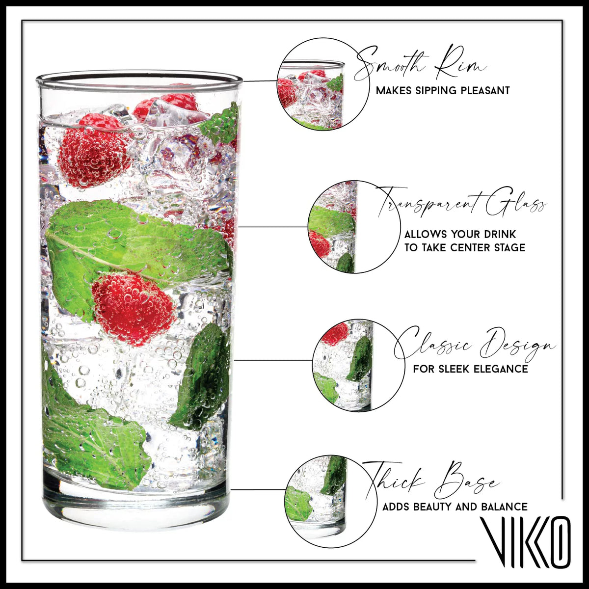 Set of 12 10 Ounce Drinking Glasses L5123