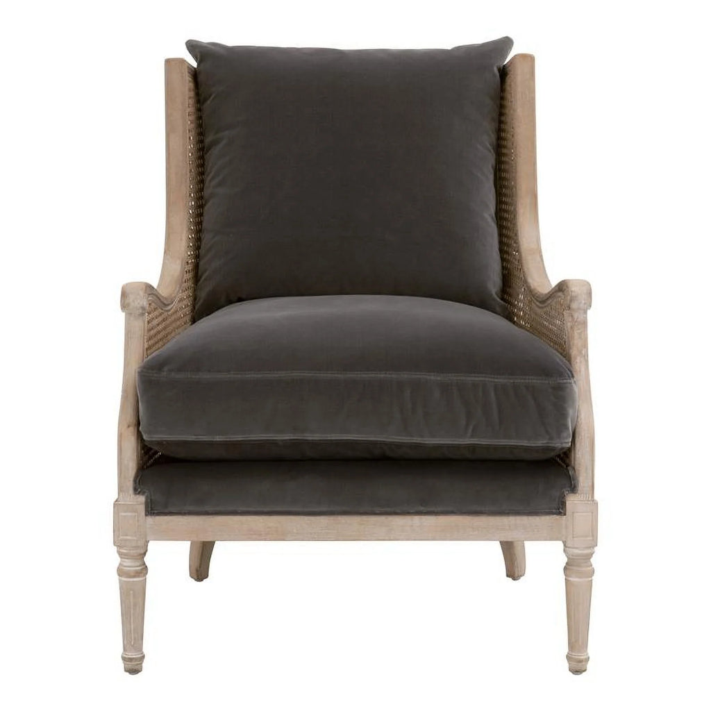 Gray Velvet Club Chair S179