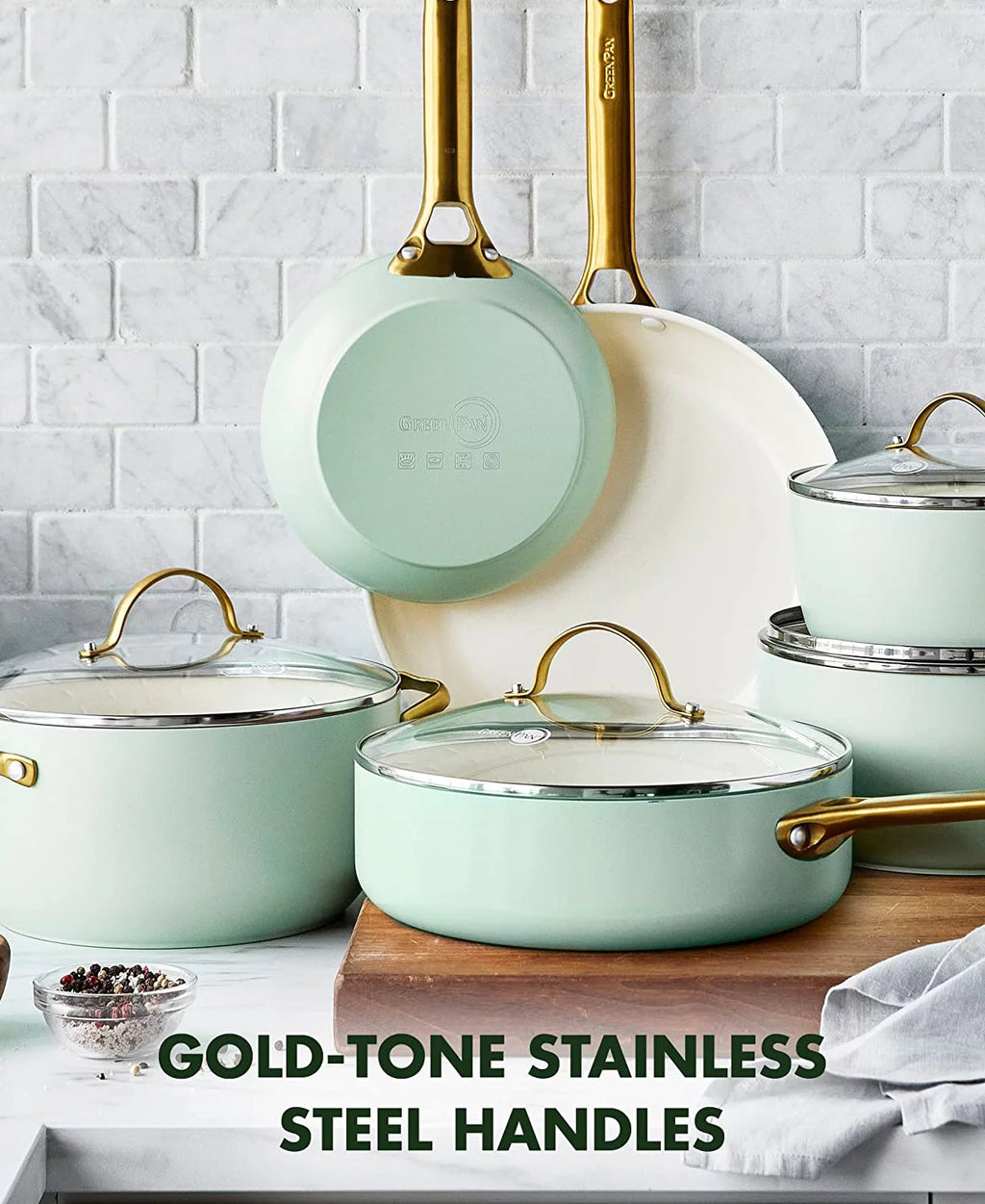 Hard Anodized Ceramic Nonstick 10 Piece Cookware Set W2008
