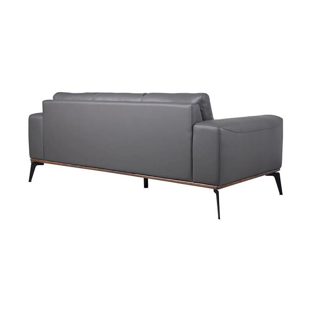 Gray Top Grain Leather Sofa M8633
