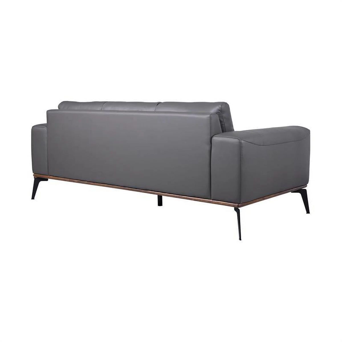 Gray Top Grain Leather Sofa M8633