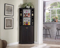 Black Corner Bar Cabinet N41892