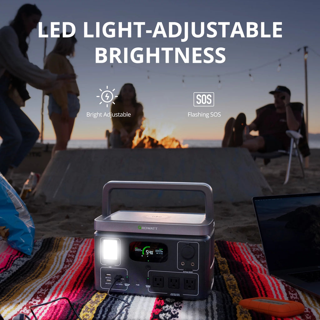 Portable Power Station 538Wh LiFePO4 600W AC Output X192
