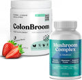 Psyllium Husk Powder Strawberry 50 Servings and Mushroom Complex 60 Capsules E8661