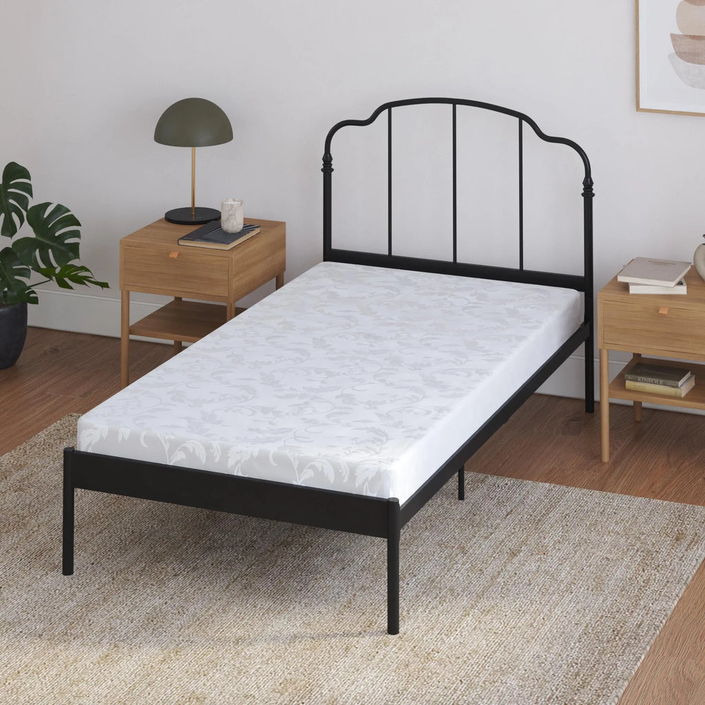 5-Inch Polyester Filled Mattress with Jacquard Cover, Twin, White K104