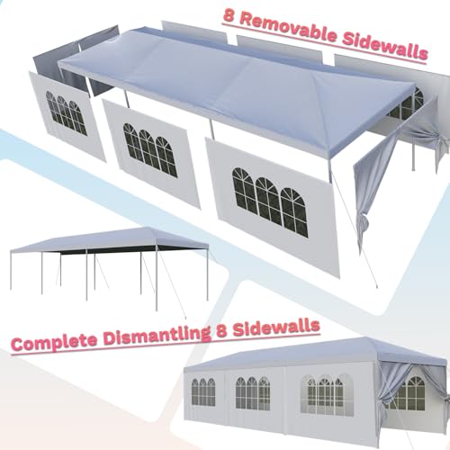 10'x30' Waterproof Party Tent Canopy with Removable Sidewalls W5981