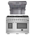 48 Inch Gas Burner Electric Oven Pro Range and Wall Mount Range Hood F863